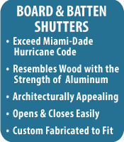 Board & Batten Shutters Features